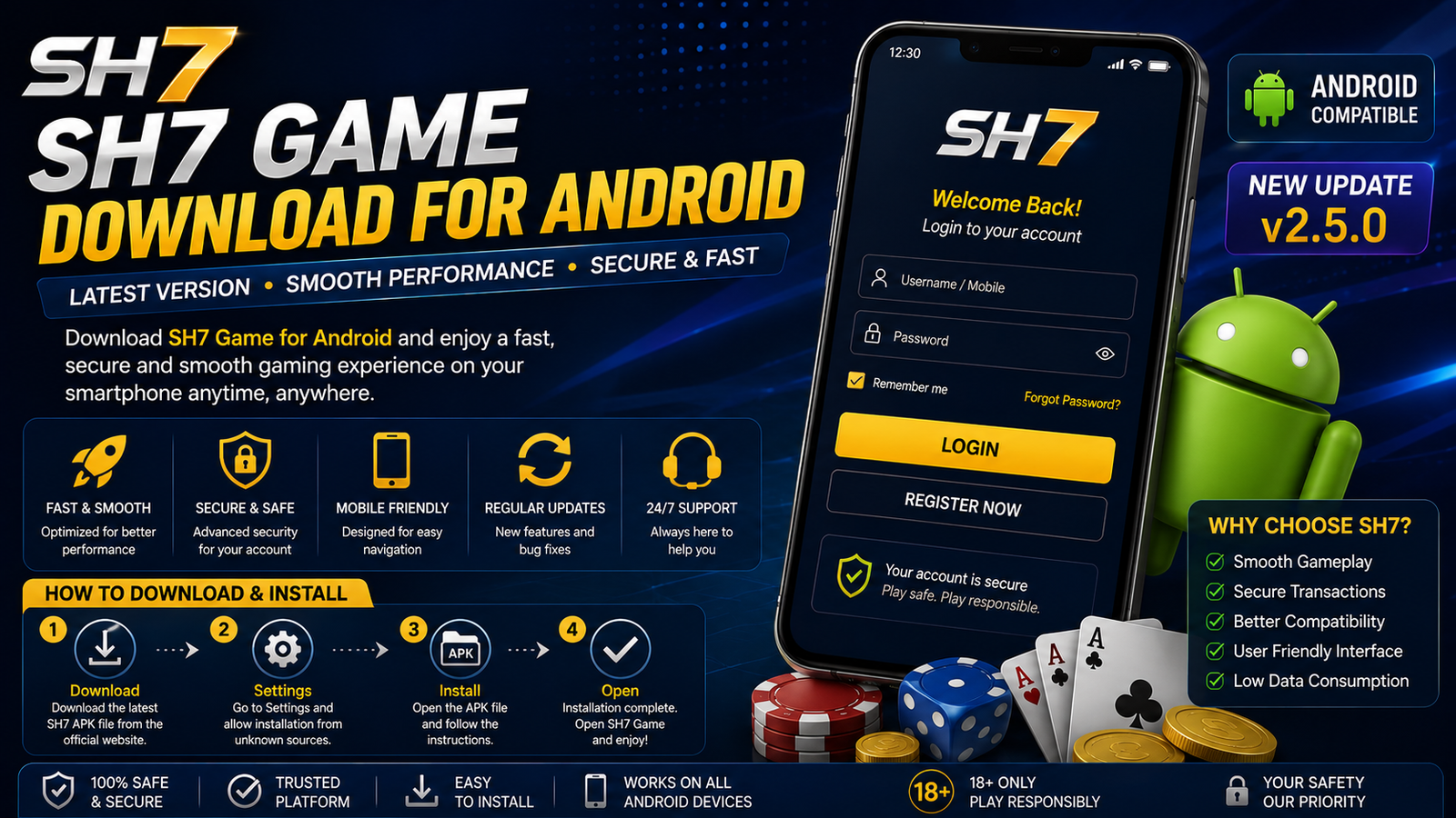 SH7 Game Download For Android – Complete Installation Guide Introduction SH7 Game Download For Android is one of the most searched topics among users looking to access the SH7 platform on their smartphones. Android devices offer a convenient way to enjoy platform features anytime and anywhere. With the latest SH7 APK version, users can experience smooth performance, quick access, and a user-friendly interface designed for mobile devices. Whether you are a new user or an existing member, downloading SH7 Game on Android allows you to access the platform directly from your smartphone without relying on a desktop computer. This guide explains everything you need to know about SH7 Game Download For Android, including features, installation steps, benefits, and important security tips.